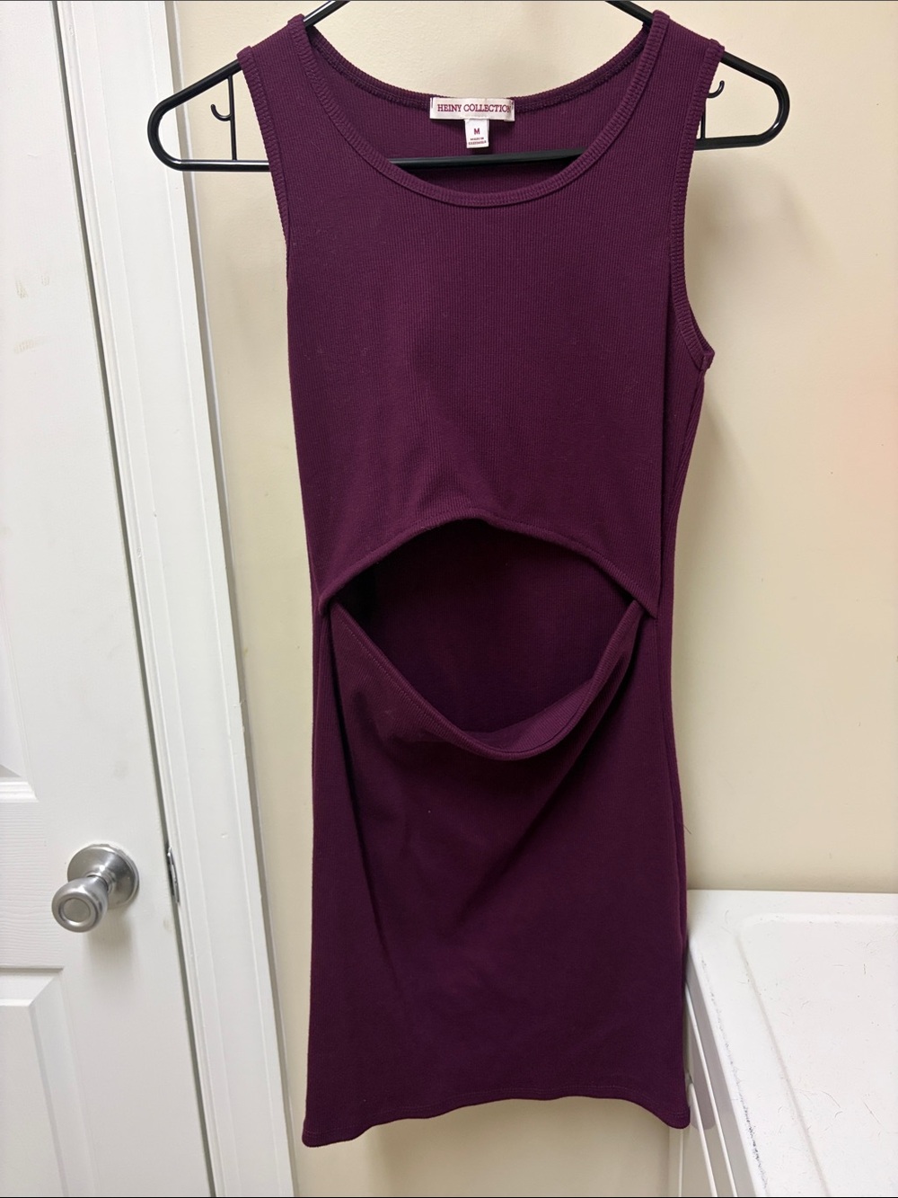 Cutout Mini Dress in Plum -